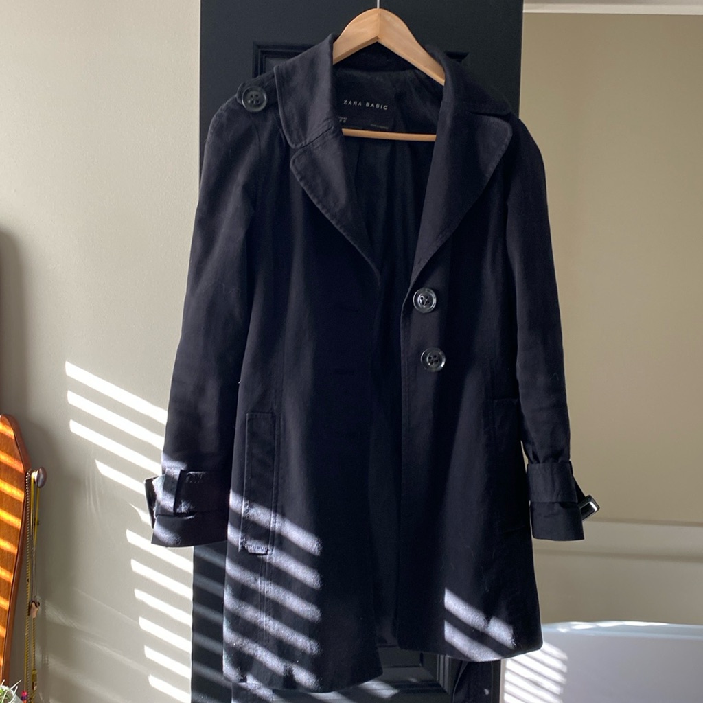 Zara Black Trench Coat
